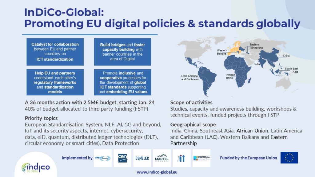 InDiCo-Global offers Up to €1,000,000 Funding to promote European Digital/ICT Standards