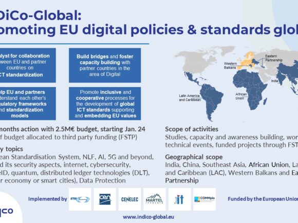 InDiCo-Global offers Up to €1,000,000 Funding to promote European Digital/ICT Standards