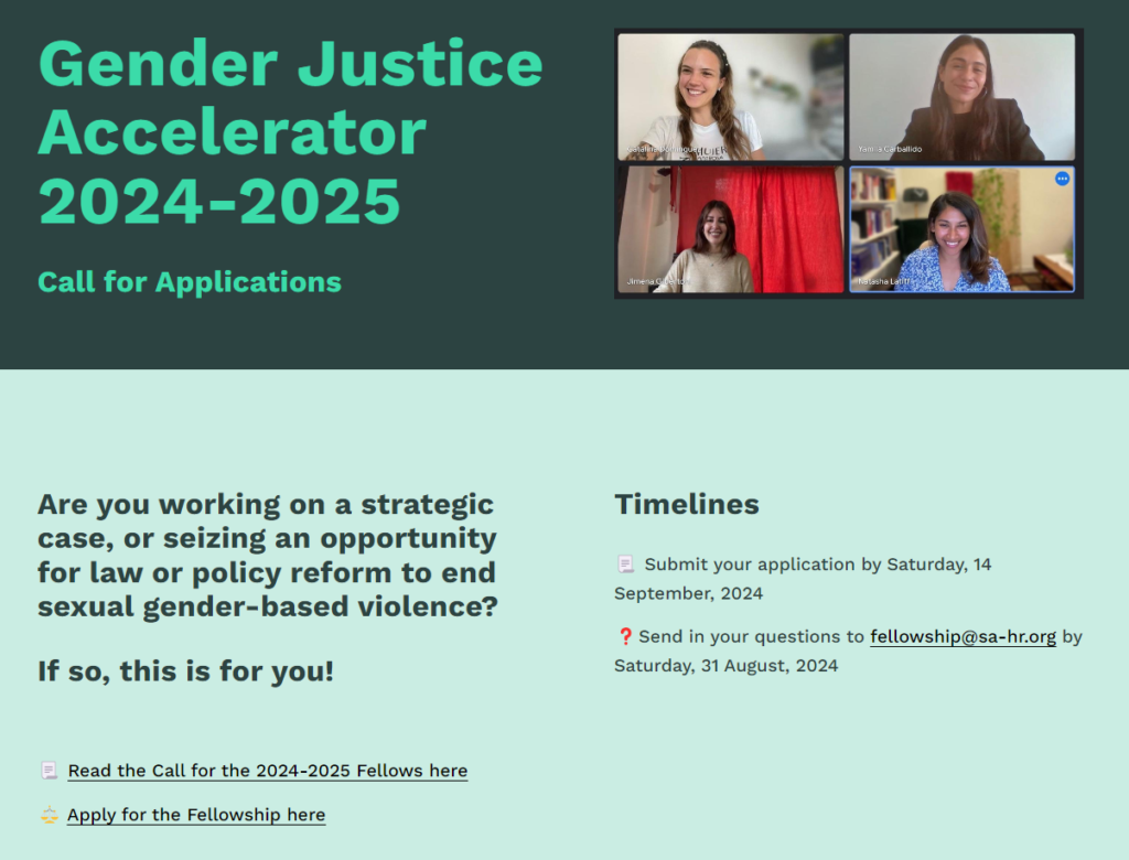 Gender Justice Accelerator Program