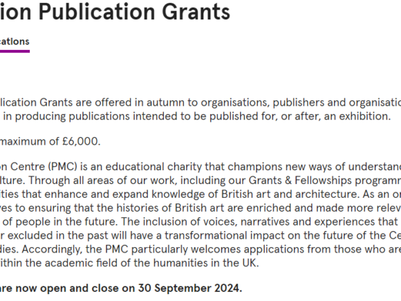 Open Call for Exhibition Publication Grants