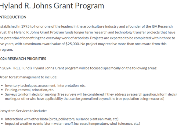 Apply for Hyland R. Johns Grant Program