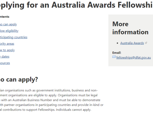 Australia Awards Fellowship Program 2024