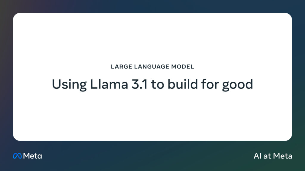 Call for Applications: Llama 3.1 Impact Grants