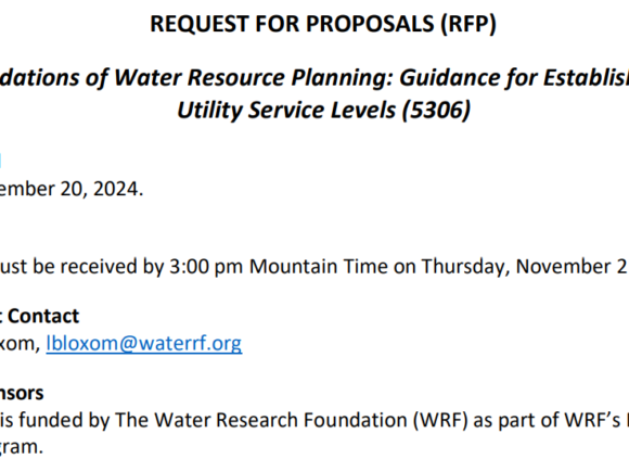 The Foundations of Water Resource Planning: Guidance for Establishing Water Utility Service Levels