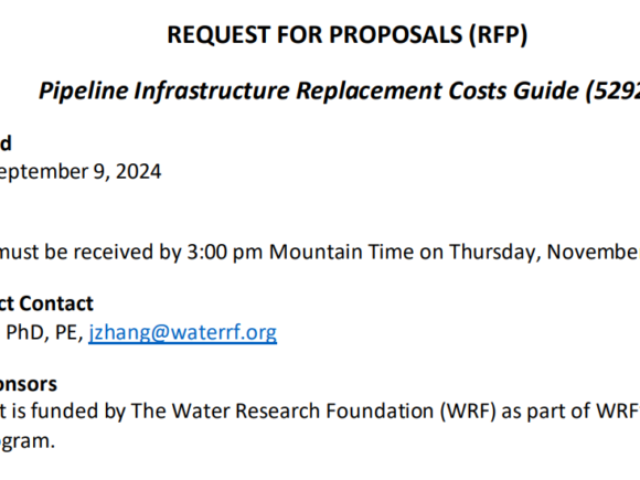 Call for Proposals: Pipeline Infrastructure Replacement Costs