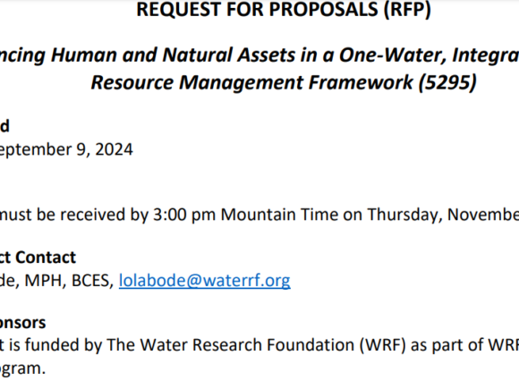 Balancing Human and Natural Assets in a One-Water, Integrated Water Resource Management Framework Project