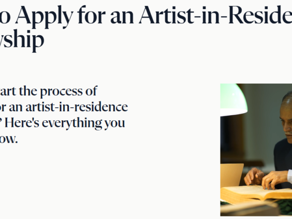 Submit Applications for Artist in Residence Fellowship Program